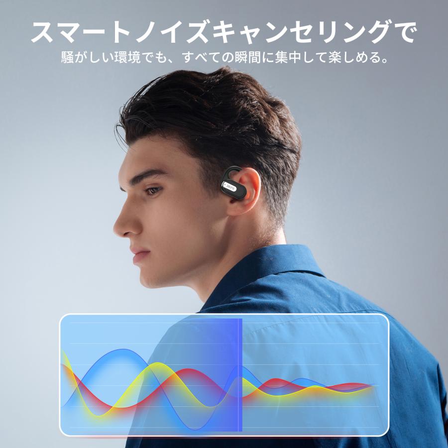骨伝導イヤホン ワイヤレスイヤホン Bluetooth5.4 コードレスイヤホン 音漏れ防ぐ スポーツ Hi-fi 超軽量 超長待機 耳掛け式 プレゼント PSE認証済み | WAPIK | 11