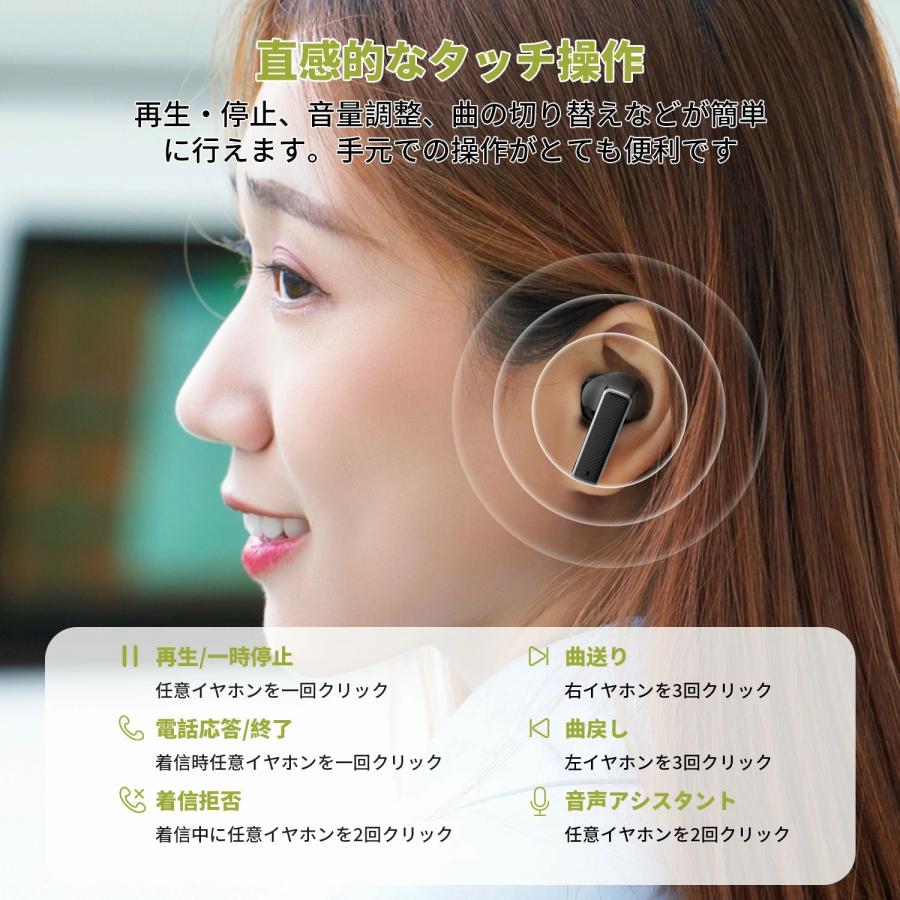 ワイヤレスイヤホン 5.4 Bluetooth HiFi 高音質 iPhone Android対応  ENCノイズキャンセリング 自動ペア ワイヤレス イヤホン 2025最新版 プレゼント | WAPIK | 11