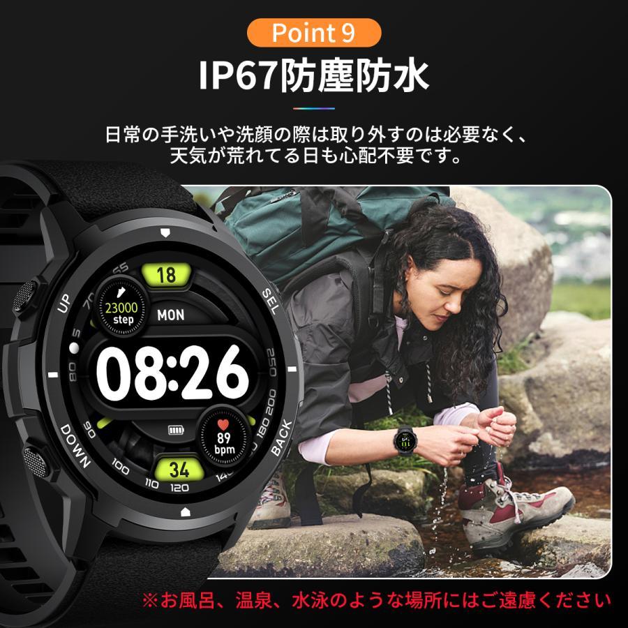 スマートウォッチ 1.39インチ画面 通話機能 丸型 腕時計 歩数計 日本語説明書 日本製センサー 活動量計 2024新発売 母の日 プ レゼントの画像