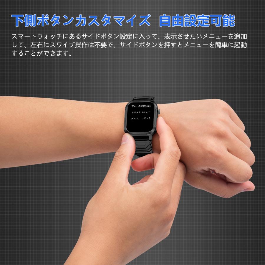 WAPIK スマートウォッチ 業界初 AMOLED 1.96インチ 通話機能 超高