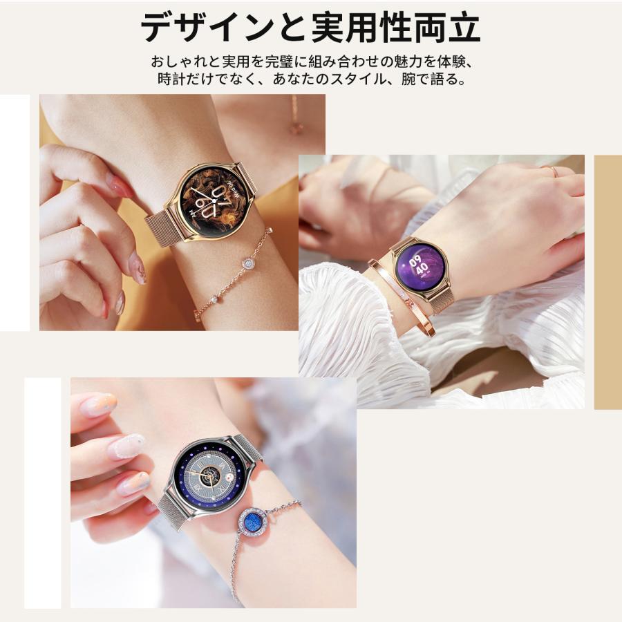 スマートウォッチ 通話機能 腕時計 Bluetooth 1.43インチ 着信通知 アラーム 天気 音楽再生 iphone android IP67防水 誕生日 敬老の日 | WAPIK | 02