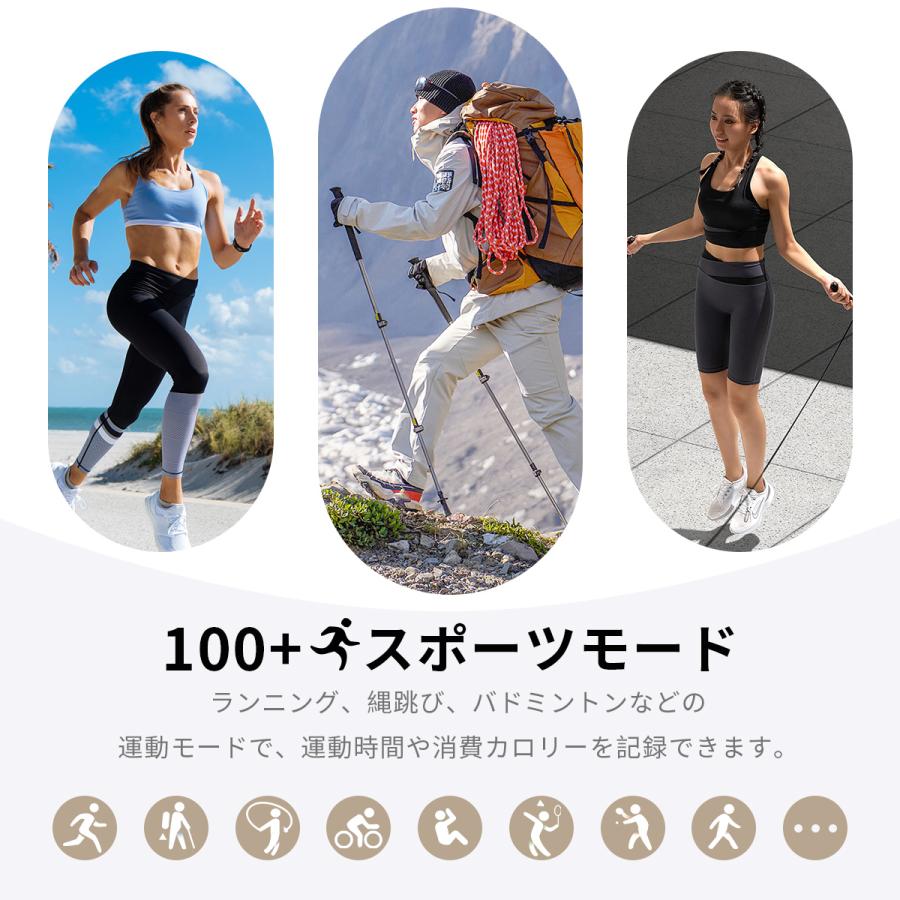 スマートウォッチ 1.43インチ大画面 通話機能付き 運動モード 日本製センサー 男女兼用 iphone対応 Android対応 Bluetooth通話機能 活動量計 歩数計の画像
