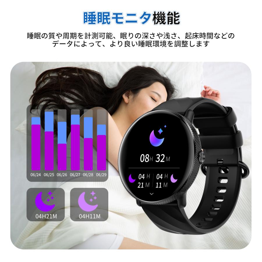 【まるまる】クォーツ腕時計 サンプル品 WAPIK スマートウォッチ 丸型 常時表示 1.43インチ画面 常時表示 通話