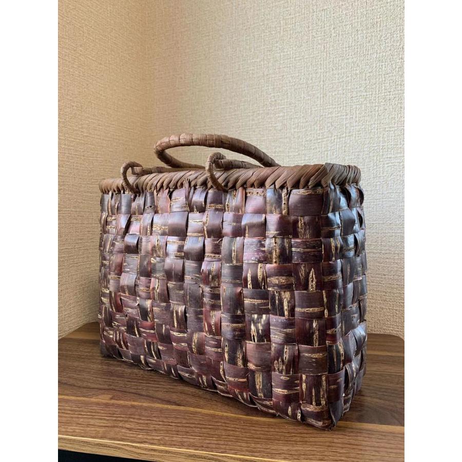 桜皮かごバッグ、山葡萄かごバッグ 手作り かごバッグ オリジナル