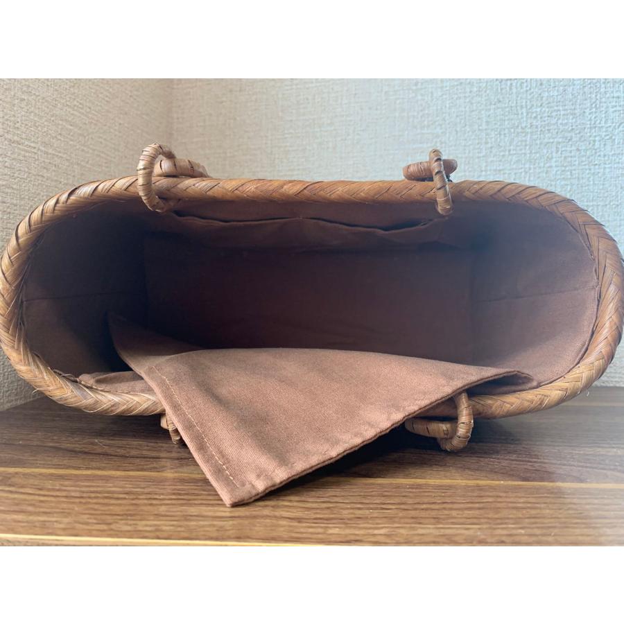 山葡萄 山葡萄かごバッグ 手作り 籠バッグ 市松編み 内布あり