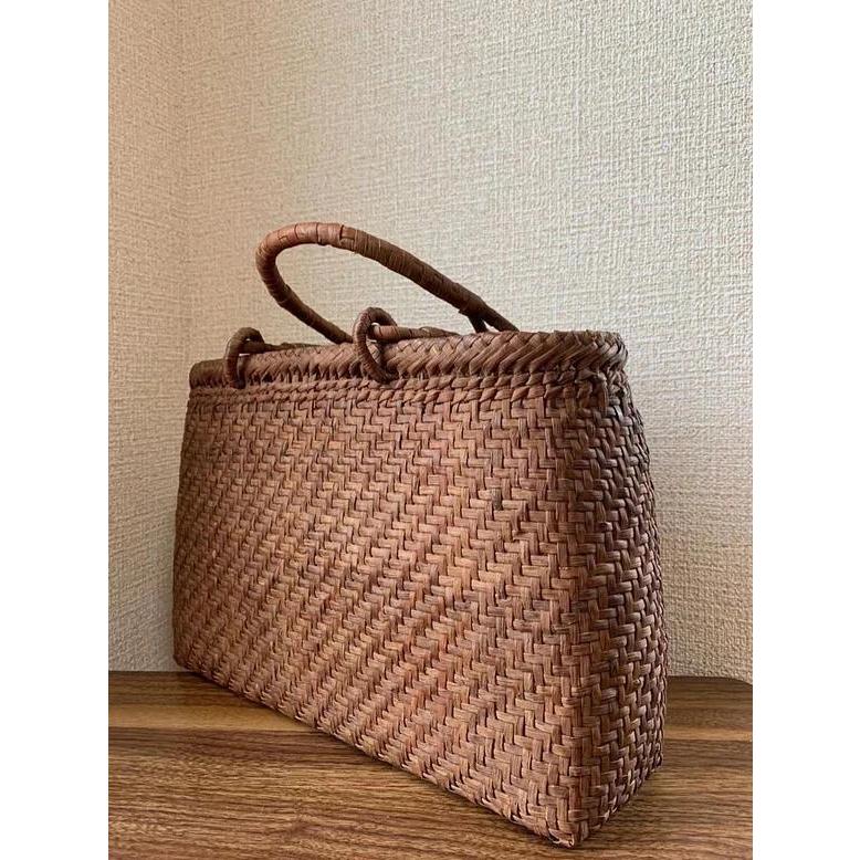 山葡萄 山葡萄かごバッグ 手作り 籠バッグ 網代編み 細ひご 一番皮 内 