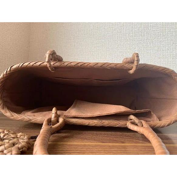 山葡萄 山葡萄かごバッグ 手作り 籠バッグ 網代編み 定番 チャーム付き 