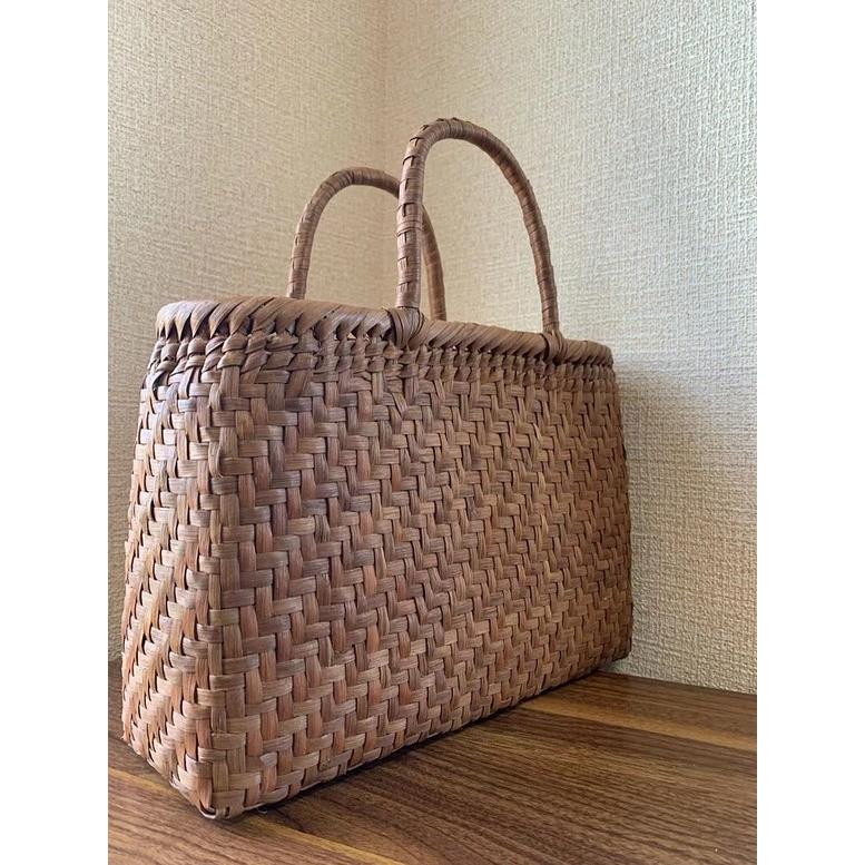 山葡萄 山葡萄かごバッグ 手作り 籠バッグ 網代編み 定番