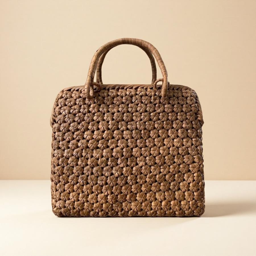 山葡萄 山葡萄かごバッグ 手作り 花編み 籠バッグ 手提げバッグ 内布