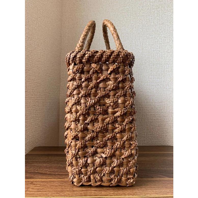 山葡萄 山葡萄かごバッグ 手作り 籠バッグ 内布あり 三つ編み 和服