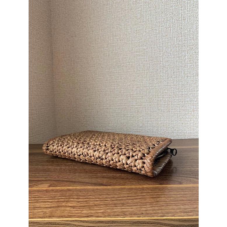 山葡萄　手作り　長財布　花編み 山葡萄 手作り 長財布 花編み 長財布 母の日クーポン配布中コード