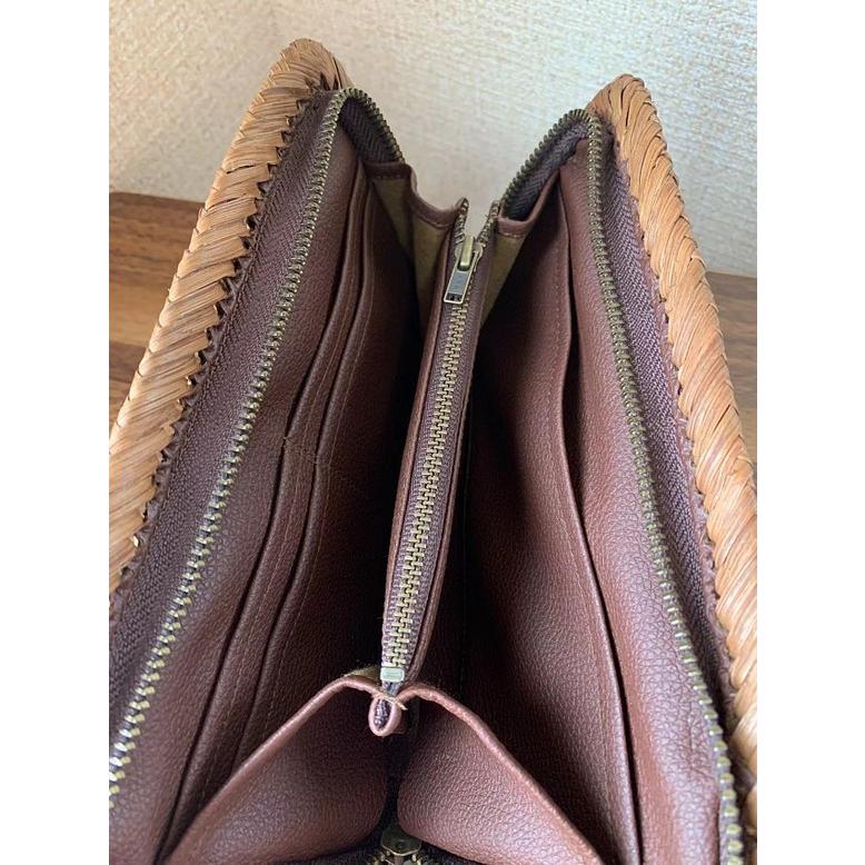 山葡萄 山葡萄長財布 手作り 長財布 花編み 和服バッグ ゆかたバッグ