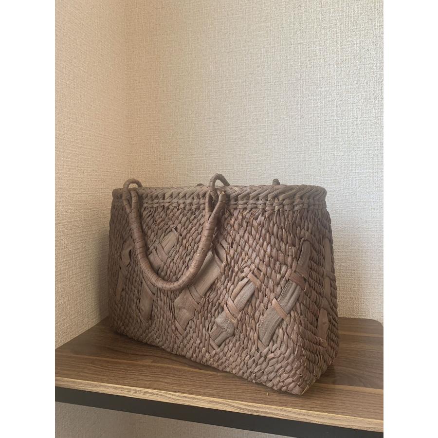 小さい国産山葡萄かご　太ひご 一点物】国産山葡萄 山葡萄かごバッグ 手作り 籠バッグ 極細ひご