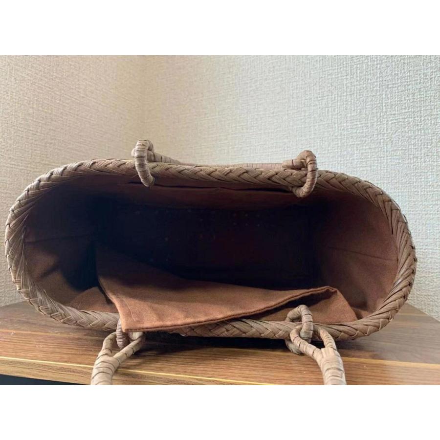 一点物】国産山葡萄 手作り 籠バッグ 太ひご 乱れ編み、花編み Lサイズ