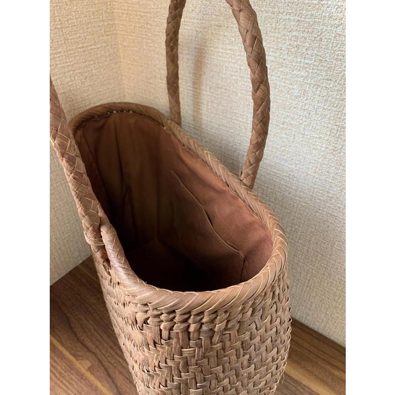 山葡萄 一番皮 山葡萄籠バッグ 手作り 山葡萄かごバッグ 内布あり 網代