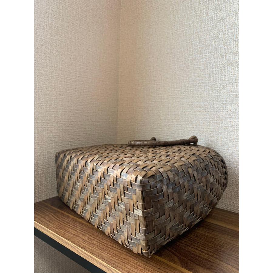 胡桃 胡桃かごバッグ手作り カゴバッグ 網代編み 内布あり 7mmひご