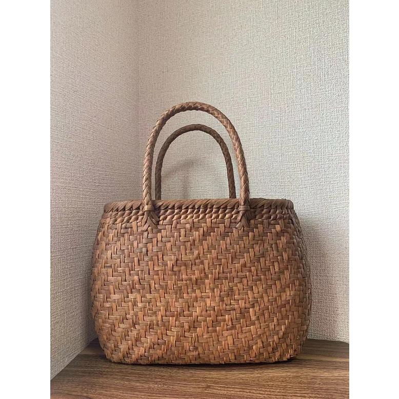 山葡萄 山葡萄籠バッグ 手作り 山葡萄かごバッグ 内布あり 網代編み