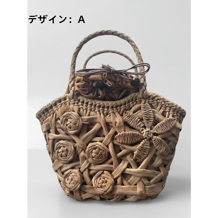 内布あり 乱れ編み・花編み 手作り 山葡萄かごバッグ 国産山葡萄 和服バッグ かごばっぐ 籠バッグ 乱れあみ みだれ編み 受注生産】山葡萄かごバッグ かごバッグ