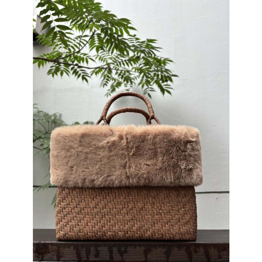 国産山葡萄　手作り　かごバッグ　網代編み 細ひご 山葡萄籠バッグ 手作り 山葡萄かごバッグ 網代編み 細ひご 内布あり S