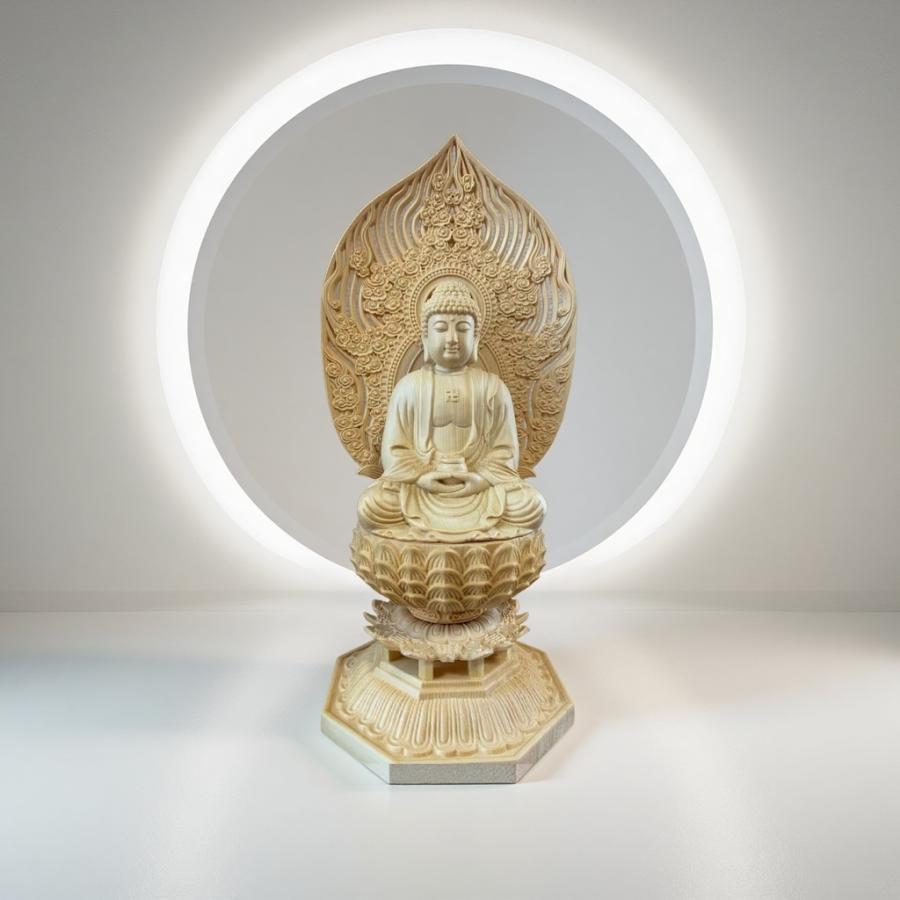 仏像 仏具 お釈迦様 釈迦如来 釈迦牟尼如来 木彫 檜木 (約)高
