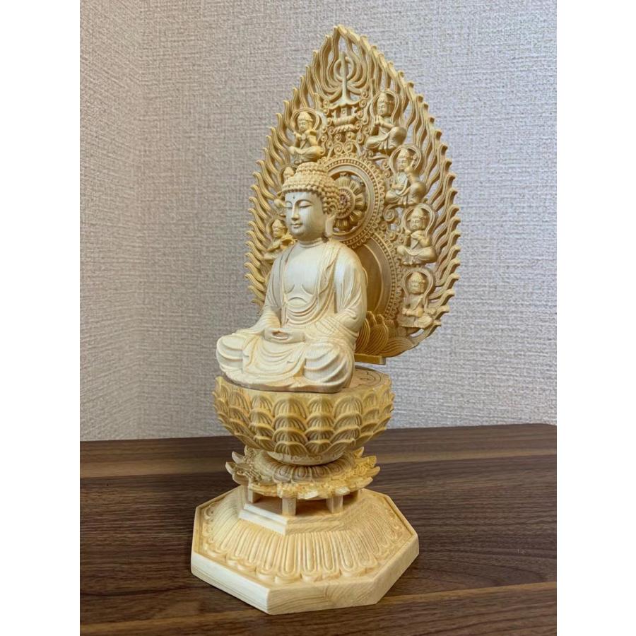 仏像 釈迦如来 釈迦牟尼仏 お釈迦様 木彫 檜木 (約)高28cm×幅 仏像 釈迦如来 釈迦牟尼仏 お釈迦様 木彫 檜木 (約)高28cm×幅