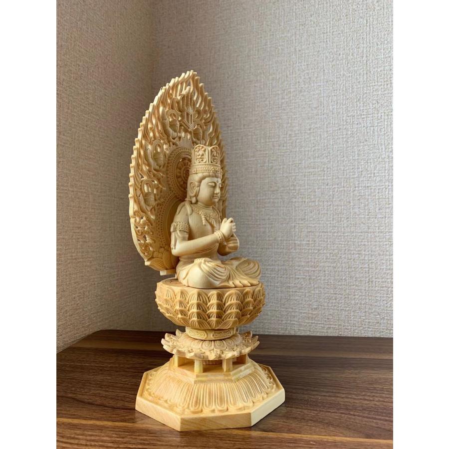 仏像 千手観音 千手観音像 檜木 木彫 仏具 (約)43cm×14cm×14cm 【公式