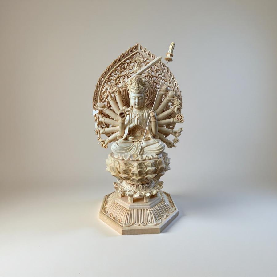 桧木製 手彫り 浄瓶観音菩薩像 仏像 木彫り 工芸品 インテリア 供養木彫り面観 桧木製 手彫り 浄瓶観音菩薩像 仏像 木彫り 工芸品 供養木彫り面観音