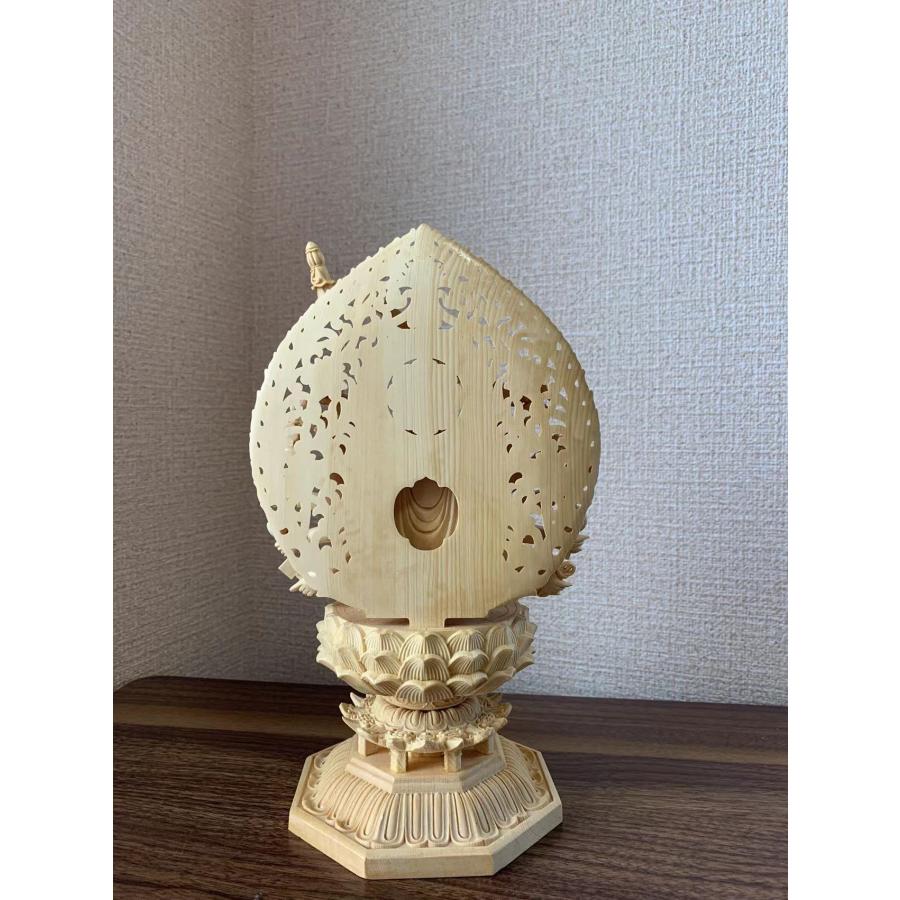 仏像 准胝観音菩薩 准胝観音菩薩像 檜木 木彫り 仏具 (約)高28cm×幅14cm×奥行12.5cmの画像
