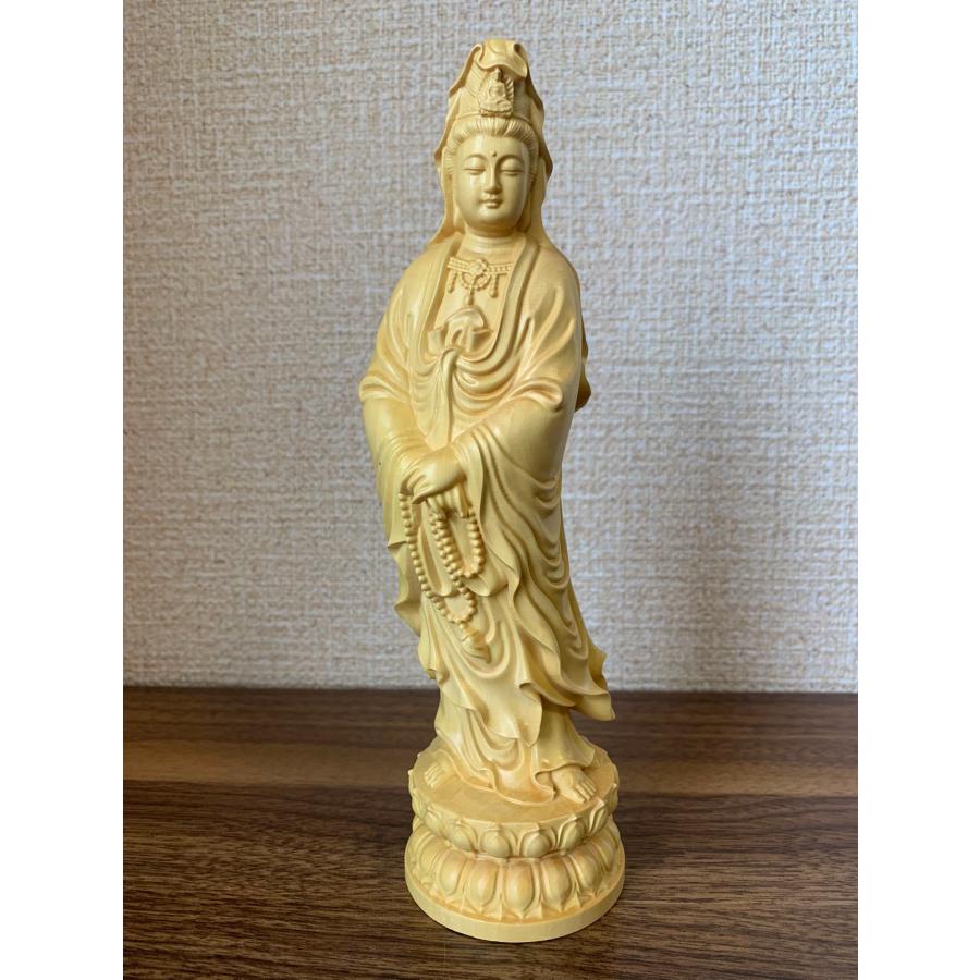 仏像 観音菩薩像 観音菩薩 ツゲ 木彫 仏具 楽天市場】仏像 観音菩薩 観音菩薩様像 ツゲ 木彫 仏具 (約)高