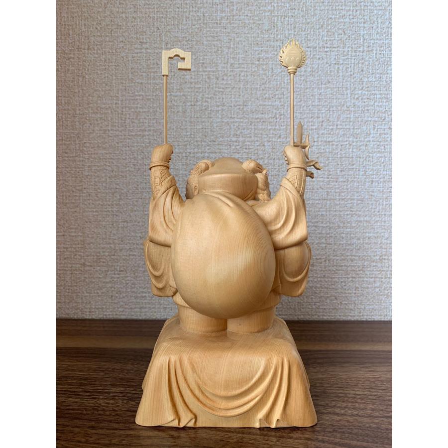 仏像 三面六臂大黒天像 三面大黒天像 七福神 商売繁盛 福徳開運 檜木