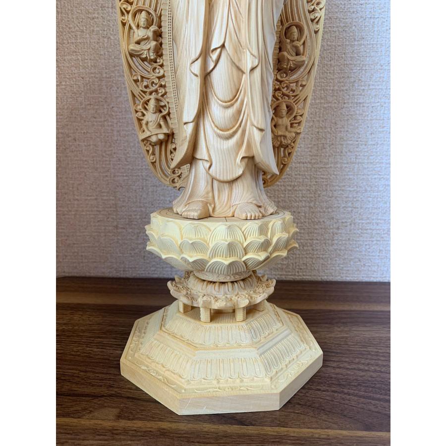仏像 釈迦如来像 お釈迦様 釈迦如来 ヒノキ 木彫 仏具 (約)高