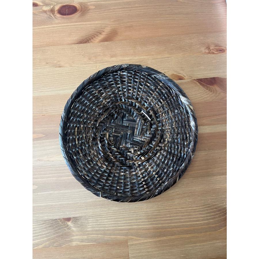 【20枚セット】蕎麦ざる 竹ざる 蕎麦皿 手作りそばざる 黒竹 直径約24cm 戸隠風 (盛り目安 大盛り一人前) 20枚セット 年越しそばざるの画像