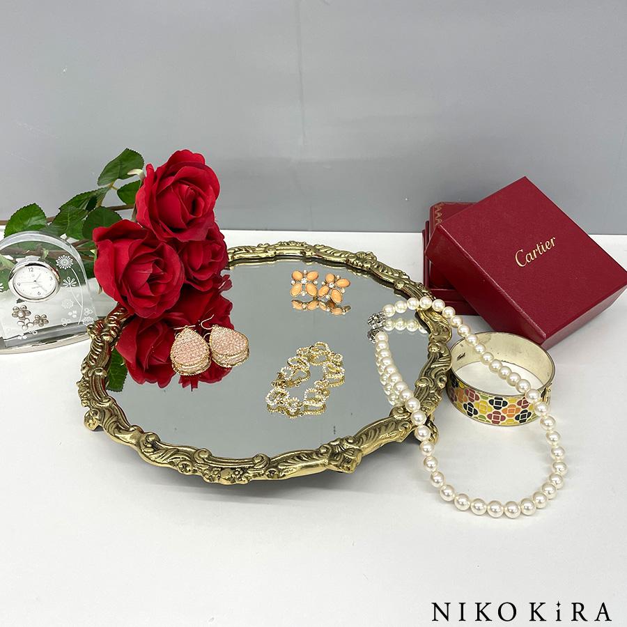 真鍮製 アンティーク壁掛けミラー ミラートレイ ミラー トレイ トレー 真鍮 ゴールド 円形 丸 まる 26cm