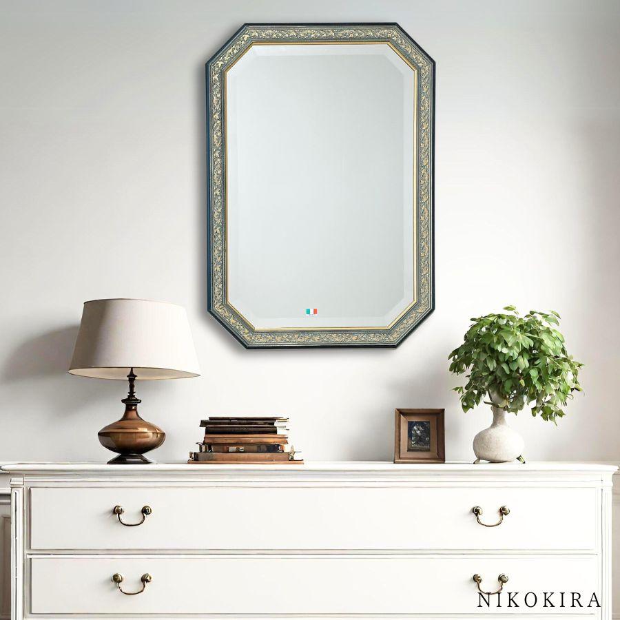 鏡 壁掛け 壁掛け鏡 ウォールミラー 壁掛けミラー ミラー 八角形