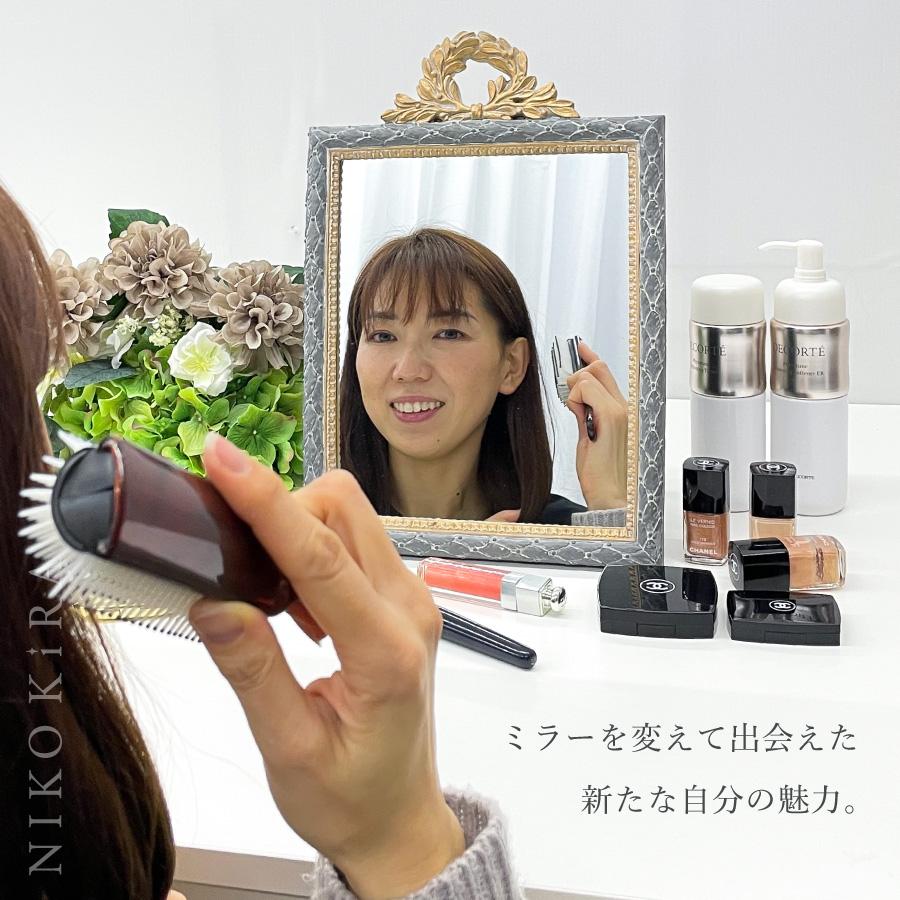 卓上鏡 卓上ミラー 壁掛けミラー 鏡 ウォールミラー スタンドミラー アンティーク リボン 玄関 インテリア トイレ グレー ゴールド 金 おしゃれ ジョリー :ei-888002-1383223:鏡専門店 NIKO KIRA - 通販 - Yahoo!ショッピング 卓上鏡 卓上ミラー 壁掛けミラー 鏡 ウォールミラー スタンドミラー アンティーク リボン 玄関 インテリア トイレ グレー ゴールド 金 おしゃれ ジョリー :ei-888002-1383223:鏡専門店 NIKO KIRA - 通販 - Yahoo!ショッピング