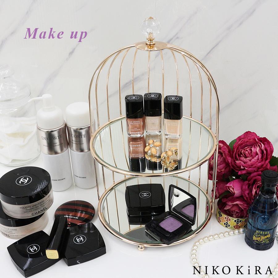 アフタヌーンティー ケーキ皿 ミラー トレー 鏡 おしゃれ ミラートレイ アンティーク フレンチ インテリア 北欧 ケーキ スタンド ピンク ゴールド 2段 M Haru 0036 鏡専門店 Niko Kira 通販 Yahoo ショッピング