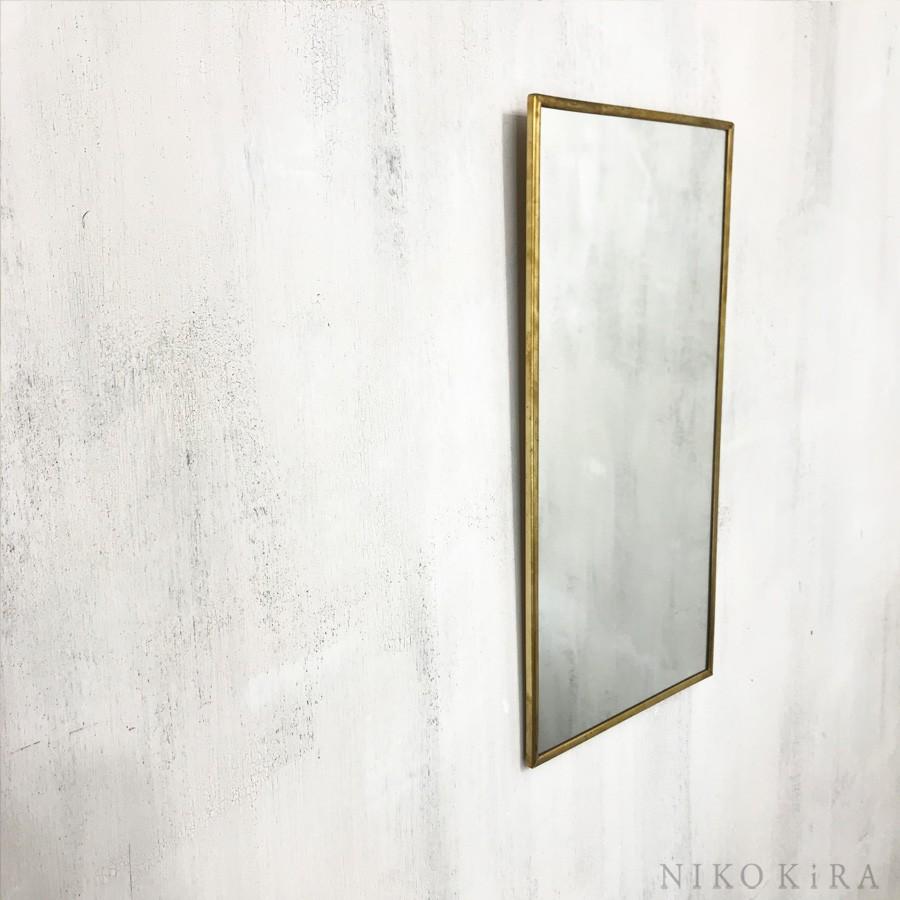 壁掛けミラー 鏡 メイク鏡 化粧鏡 おしゃれ 鏡 ミラー 真鍮ミラー ゴールド トイレ玄関 シンプル アンティーク 金 長方形 オディエ Xl 日本製 Pala Odr09 鏡専門店 Niko Kira 通販 Yahoo ショッピング