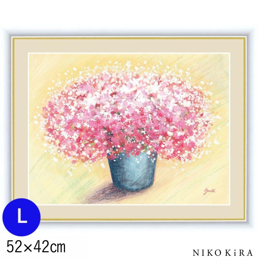 おしゃれ 名画 アート 絵画 絵 洋 美 ようび モダン インテリア 可愛いピンクのブーケ Lサイズ 52cm 42cm 玄関 癒し Sank Ord999l Ab057f6 鏡専門店 Niko Kira 通販 Yahoo ショッピング
