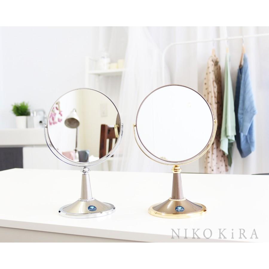 卓上 ミラー おしゃれ 北欧 風水 ゴールド シルバー ブロンズ メイク鏡 卓上 鏡 スタンド メイク 化粧鏡 かわいい ラウンド クリスタル スタンディング ミラー Sen 鏡専門店 Niko Kira 通販 Yahoo ショッピング