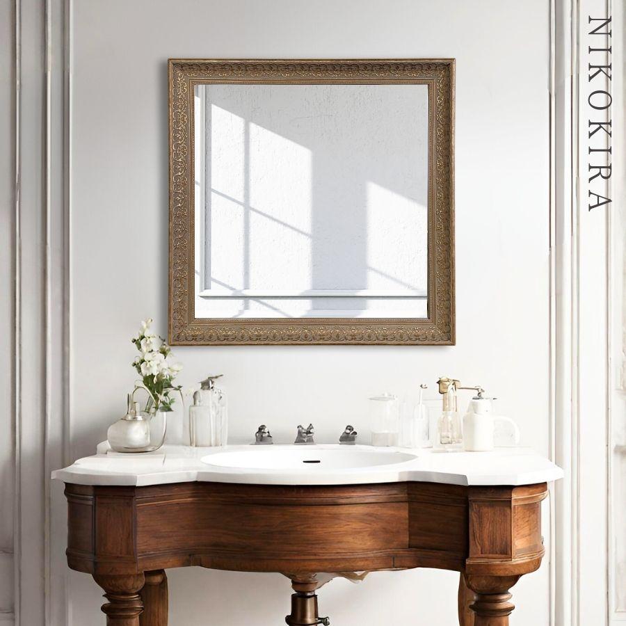 鏡　特大サイズ　アンティーク　壁掛け鏡　ウェルカム鏡　直径82㎝　ヨーロッパ調 71sR4sdwAaL._UF350,350_QL50_.jpg