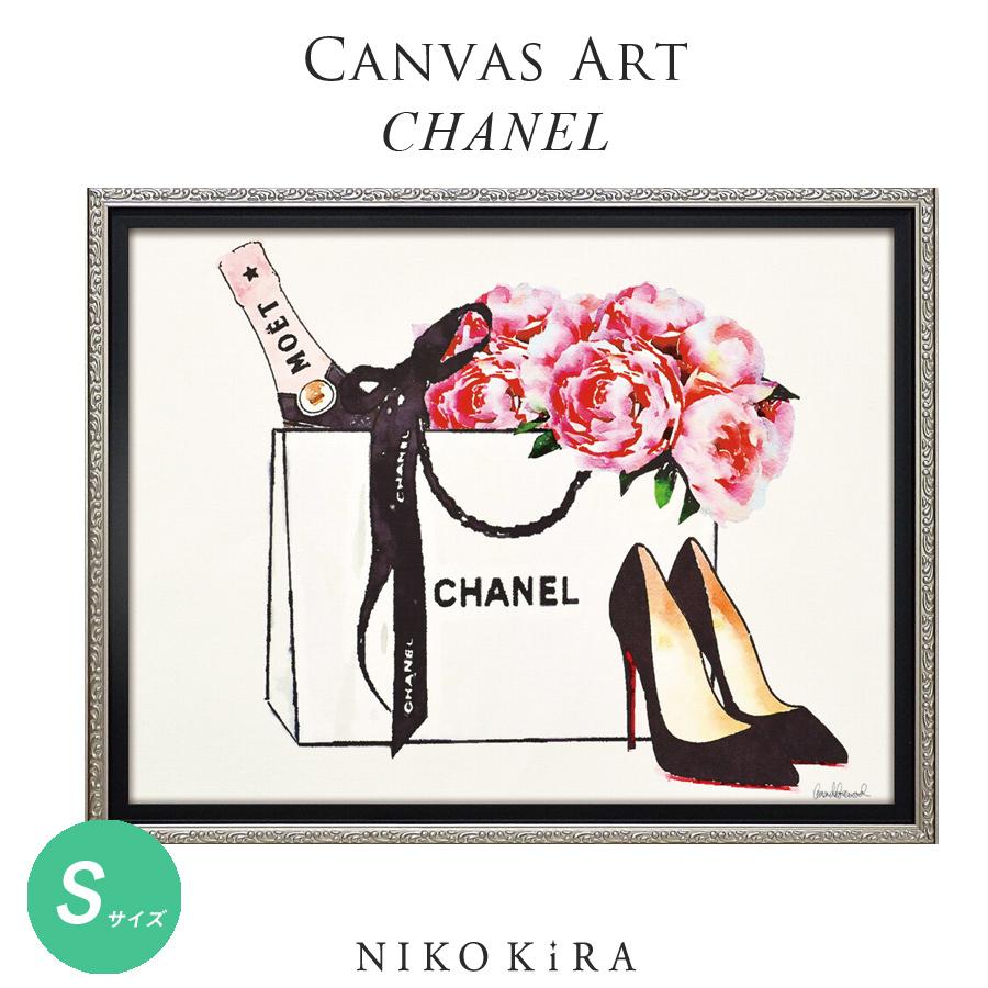 アートパネル 絵画 絵 アートポスター シャネル Chanel 花 ブーケ ばら 薔薇 バラ ローズ シャンパン アンド ショッピング Sおしゃれ You 2915 鏡専門店 Niko Kira 通販 Yahoo ショッピング