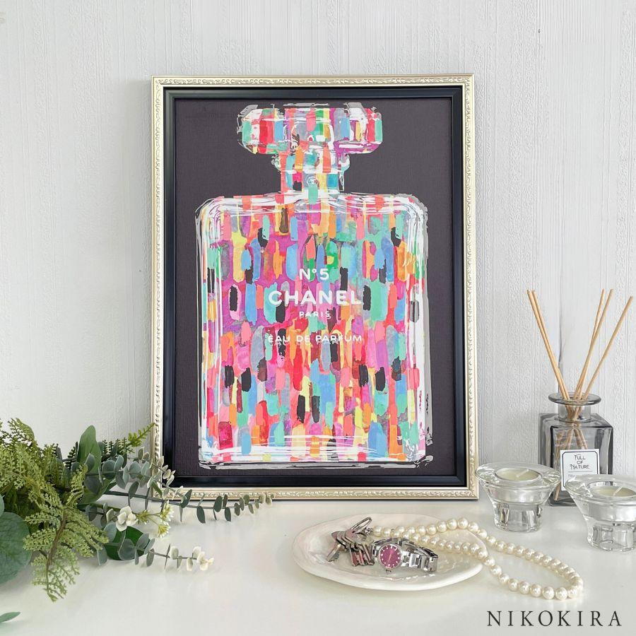 水晶絵　アートパネル　CHANEL　アート　絵画　ポスター　シャネル　絵　香水 シャネル アートパネル 絵画 インテリア アート アートポスター