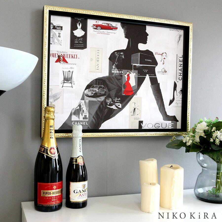 輸入雑貨　オマージュキャンバスアートパネル　『CHANEL』　エントランス 輸入雑貨 オマージュキャンバスアートパネル 『CHANEL