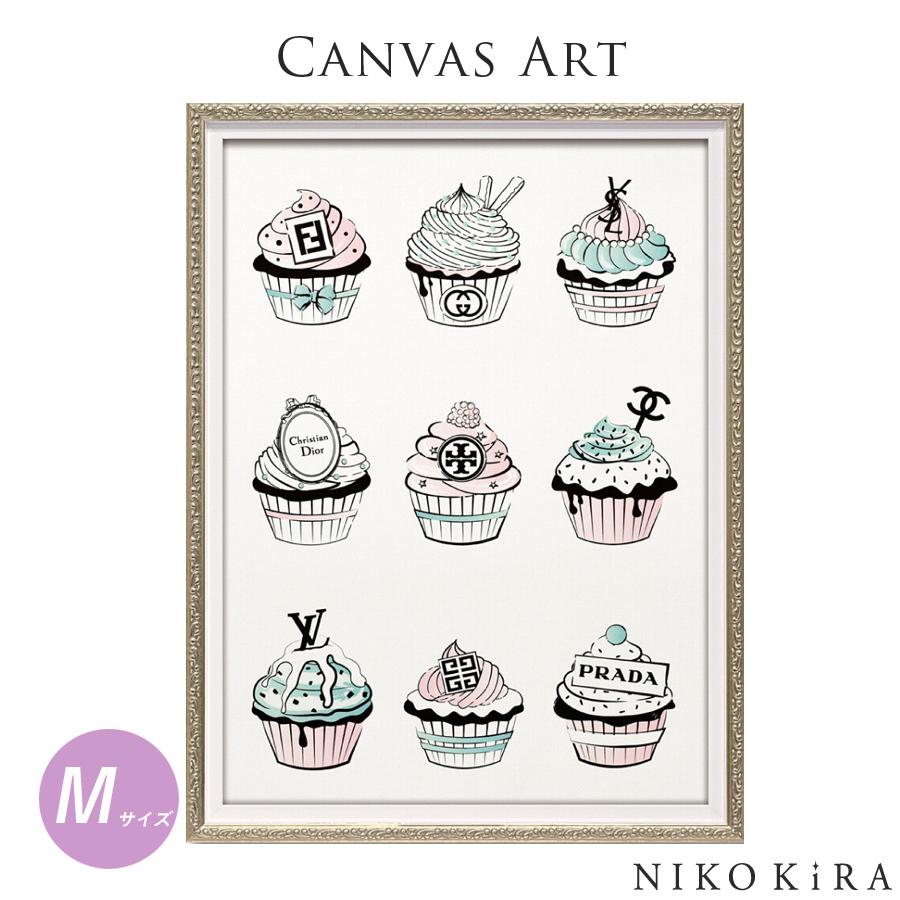 おしゃれ アート かわいい シャネル Chanel ディオール ヴィトン トリーバーチ プラダ お菓子 カップケーキ モチーフ 絵画 カップケーキ2 Mサイズ You 190 鏡専門店 Niko Kira 通販 Yahoo ショッピング