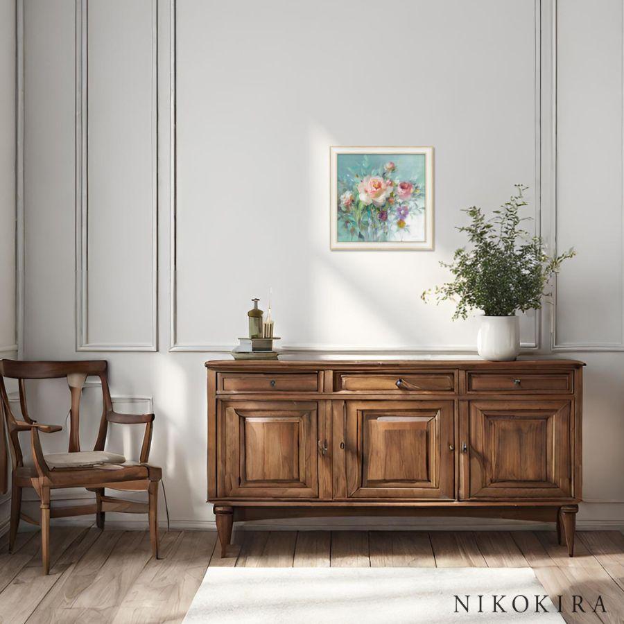 ダンフイ ナイ サマー ガーデン ローズ 絵画 インテリア 油絵