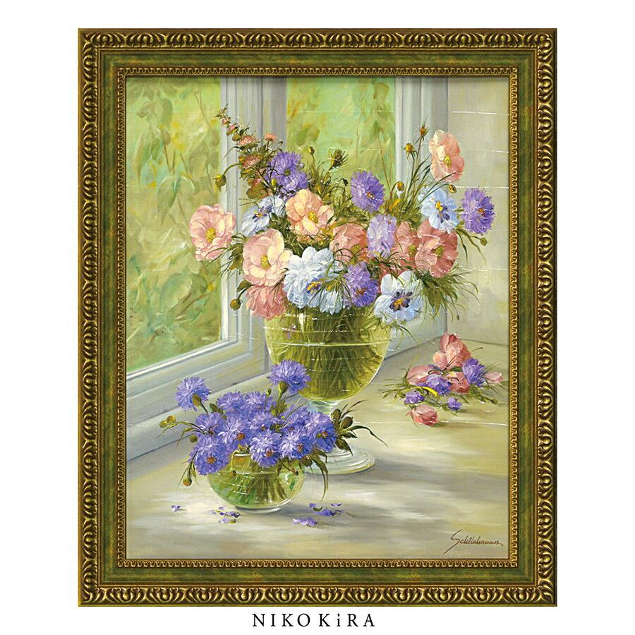 水彩画 クリスマス 花 花瓶 美術 絵画 アート インテリア 絵画