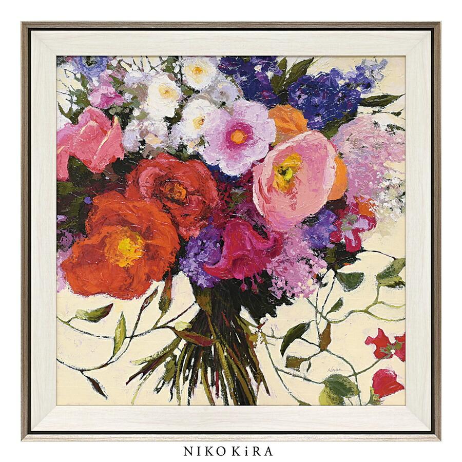 おしゃれ 花 はな 絵画 花束 モダン アート かわいい 絵画 インテリア 油絵 シャーリー ノヴァック ブーケ ドゥ プランタン 玄関 You Sn002 鏡専門店 Niko Kira 通販 Yahoo ショッピング