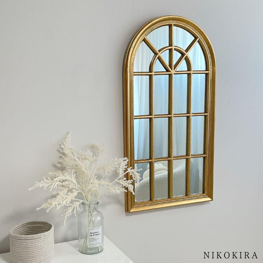 アンティーク　ウォールミラー　大型　ウィンドウフレーム 家具・インテリア アンティーク ウォールミラー 大型 ウィンドウ
