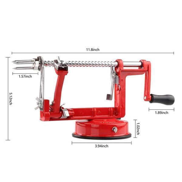 ステンレス鋼製 皮むき機 手動 イージーピーラー リンゴ ポテト 果物削り 多機能ピーラー 吸盤付き キッチン用品 スライサー 芯抜き 梨｜seiryu-st｜05
