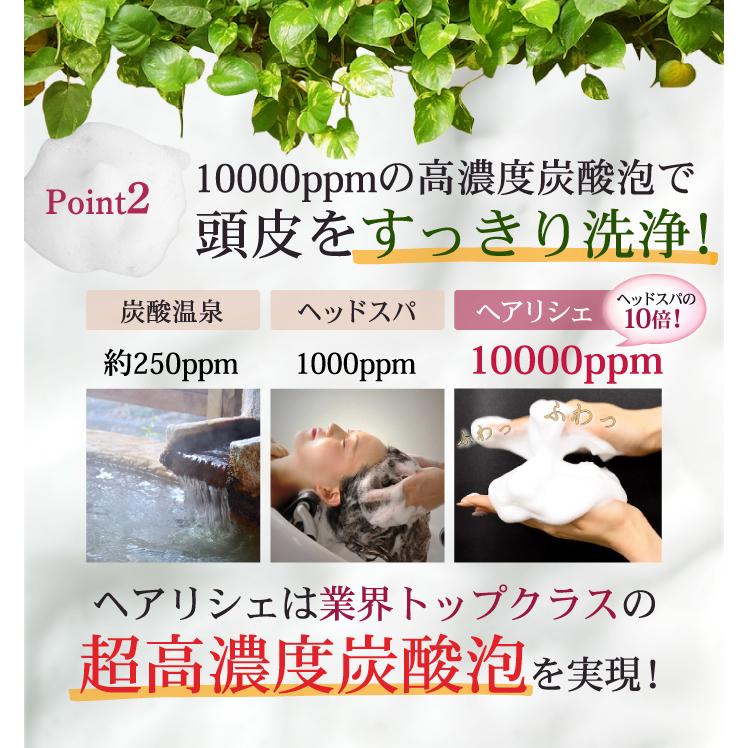 ヘアリシェ 炭酸シャンプー HAIRICHE スパークリングヘッドスパ